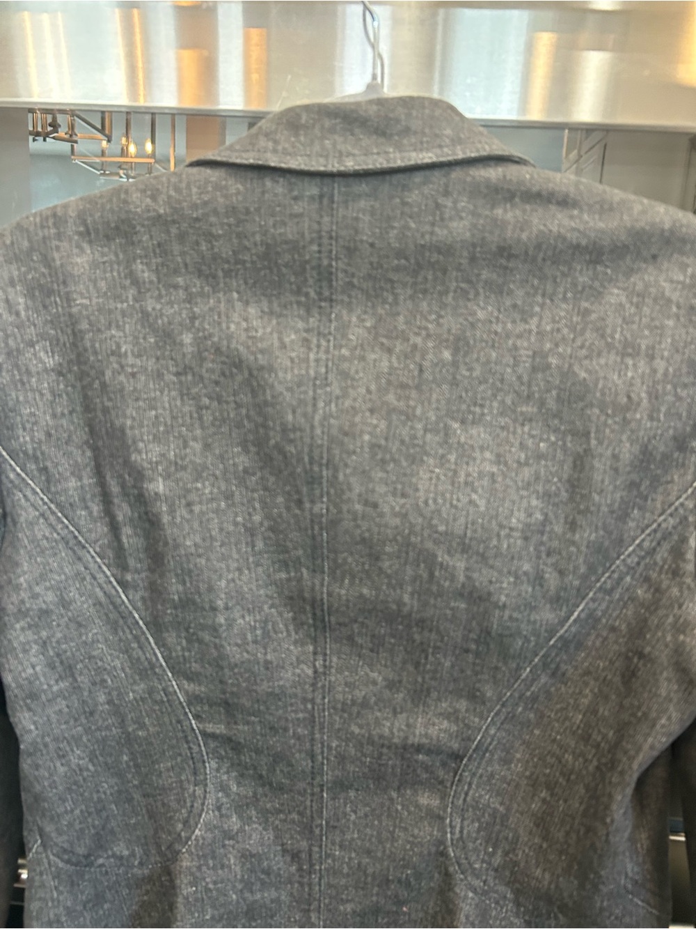 Vintage Escada Dark Gray denim Heart-Appliqué Zip Jacket size 38 slight wear GUC - Picture 15 of 15